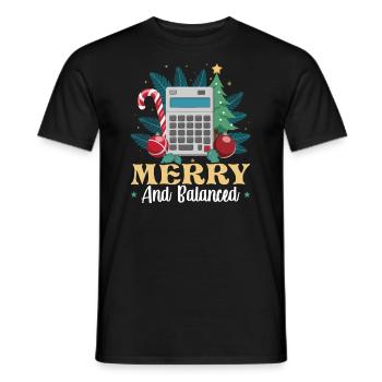 Comptable drôle Père Noël Contrôleur - T-shirt homme - noir - Devant - AI Model Male 178 light (178cm)