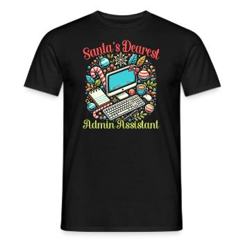 Drôle d’administrateur de Noël père Noël. - T-shirt homme - noir - Devant - AI Model Male 178 light (178cm)