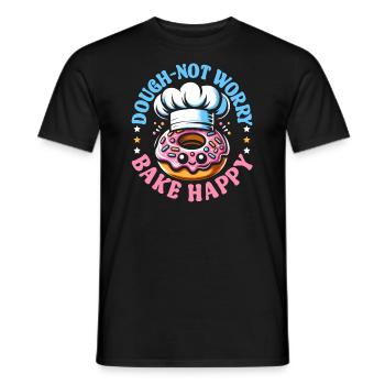 Amateur de pâtisserie drôle Propriétaire de boulangerie Baker - T-shirt homme - noir - Devant - AI Model Male 178 light (178cm)
