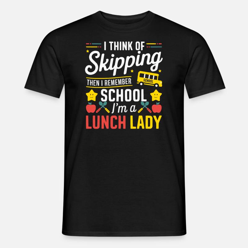 Lunch Lady, Schulkantinenarbeiterin, Dinner Lady - Männer T-Shirt - Schwarz
