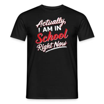 Enseignement à domicile Heimunterricht Enseignement à domicile - T-shirt homme - noir - Devant - AI Model Male 178 light (178cm)