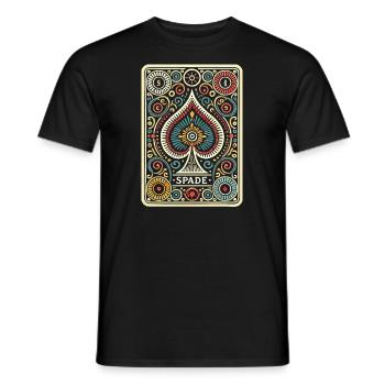 Jeu de cartes de poker amusant - T-shirt homme - noir - Devant - AI Model Male 178 light (178cm)