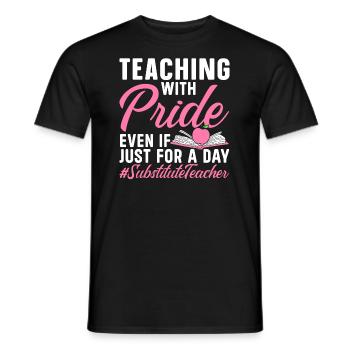 Cool substitute teachers - Men's T-Shirt - black - Front - AI Model Male 178 light (178cm)