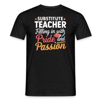 Cool substitute teachers - Men's T-Shirt - black - Front - AI Model Male 178 light (178cm)