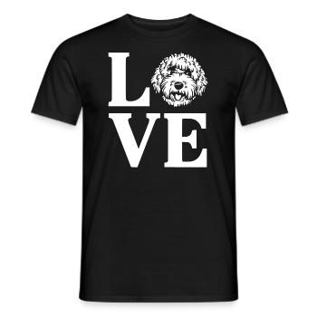 Amour mignon Sheepadoodle chien - T-shirt homme - noir - Devant - AI Model Male 178 light (178cm)
