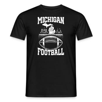 Michigan Football - Männer T-Shirt - Schwarz - Vorne - AI Model Male 178 light (178cm)