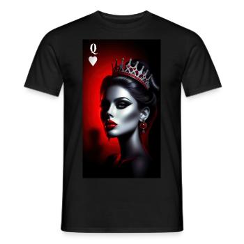 Rigged Poker - Dame de coeur - T-shirt homme - noir - Devant - AI Model Male 178 light (178cm)