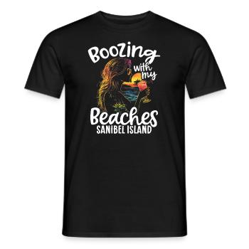 Florida Sommerurlaub – Reisen auf Sanibel Island - Männer T-Shirt - Schwarz - Vorne - AI Model Male 178 light (178cm)