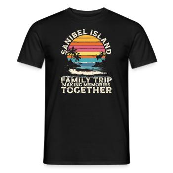 Sanibel Island Drinks – Florida Urlaub & Sanibel - Männer T-Shirt - Schwarz - Vorne - AI Model Male 178 light (178cm)