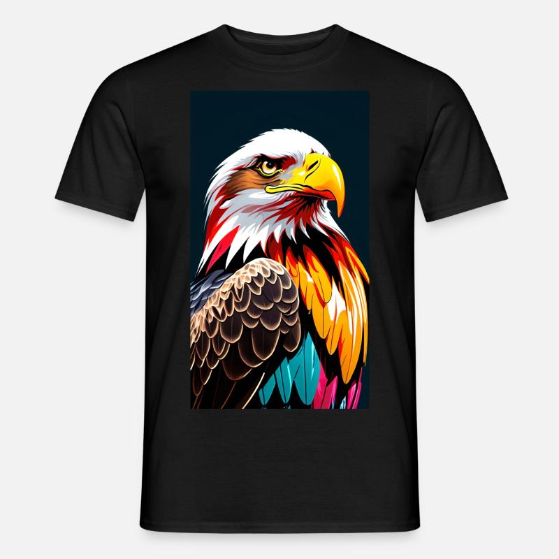 Eagle Side - Männer T-Shirt - Schwarz