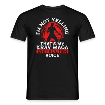 Krav Maga Martial Arts Krav Maga Teacher - Men's T-Shirt - black - Front - AI Model Male 178 light (178cm)