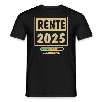 Rente 2025 loading - Männer T-Shirt - Schwarz - Vorne - AI Model Male 178 light (178cm)