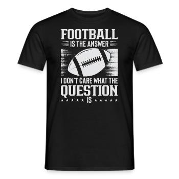 football américain - T-shirt homme - noir - Devant - AI Model Male 178 light (178cm)