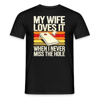 Humour Homme Joueur De Cornhole - T-shirt homme - noir - Devant - AI Model Male 178 light (178cm)