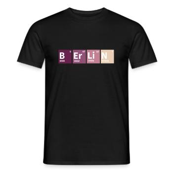 Berlin periodic table colored - Men's T-Shirt - black - Front - AI Model Male 178 light (178cm)
