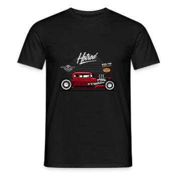 Hotrod voiture voiture cadeau Vintage - T-shirt homme - noir - Devant - AI Model Male 178 light (178cm)