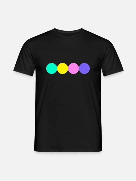 Farbkreise neon la street art - Männer T-Shirt - Schwarz