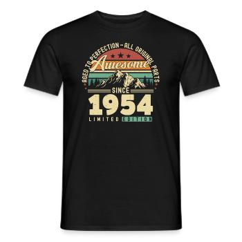 Great since 1954 - Men's T-Shirt - black - Front - AI Model Male 178 light (178cm)
