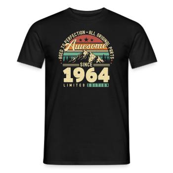 Great since 1964 - Men's T-Shirt - black - Front - AI Model Male 178 light (178cm)