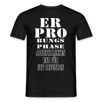 Trial phase completed & perceived as good - Men's T-Shirt - black - Front - AI Model Male 178 light (178cm)