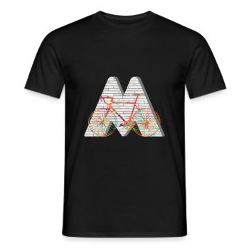 vélo e 249 m - T-shirt homme - noir - Devant - AI Model Male 178 light (178cm)