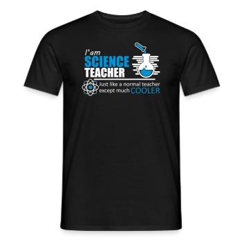 Professeur de Sciences Citation drôle - T-shirt homme - noir - Devant - AI Model Male 178 light (178cm)