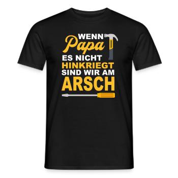 Père, papa, fête des pères, - T-shirt homme - noir - Devant - AI Model Male 178 light (178cm)