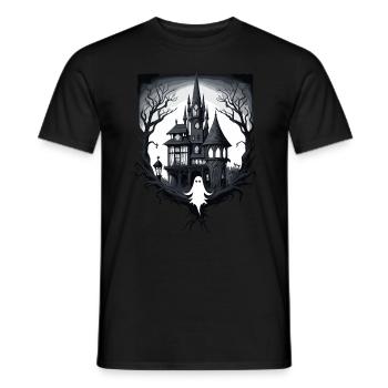 Spooky Mansion - Männer T-Shirt - Schwarz - Vorne - AI Model Male 178 light (178cm)