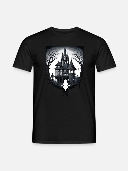 Spooky Mansion - Men's T-Shirt - black