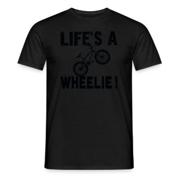 BMX Fun Life is a Wheelie - Männer T-Shirt - Schwarz - Vorne - AI Model Male 178 light (178cm)
