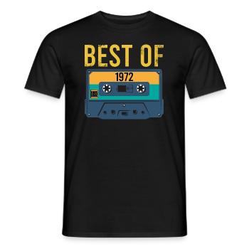 Vintage Best of 1972 Anniversaire Retro - T-shirt homme - noir - Devant - AI Model Male 178 light (178cm)