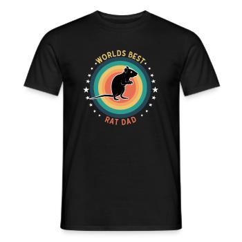 Rat - Meilleur papa rat du monde - T-shirt homme - noir - Devant - AI Model Male 178 light (178cm)