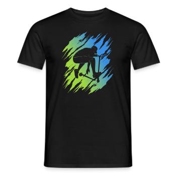 Stunt Scooter Tricks Roller Stuntroller Tretroller - Männer T-Shirt - Schwarz - Vorne - AI Model Male 178 light (178cm)