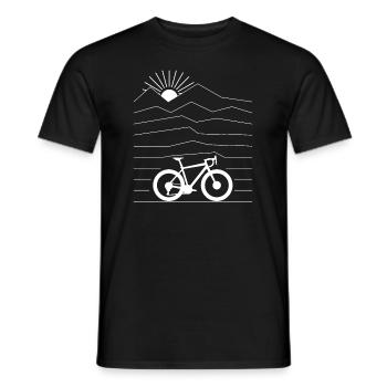Gravel Bike Rennrad im Sonnenu - Männer T-Shirt - Schwarz - Vorne - AI Model Male 178 light (178cm)