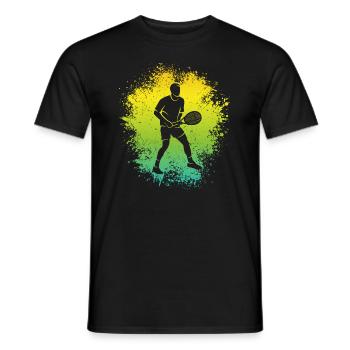 Tennis Tennistrainer Jungen Kinder Tennisspieler - Männer T-Shirt - Schwarz - Vorne - AI Model Male 178 light (178cm)
