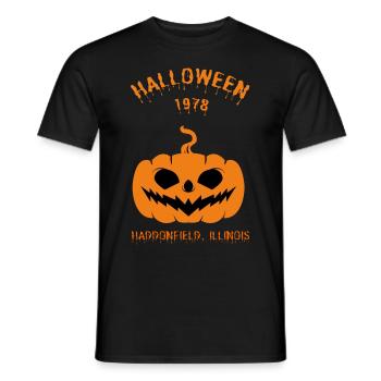 Joyeux Halloween 1978 Haddonfield, Illinois - T-shirt homme - noir - Devant - AI Model Male 178 light (178cm)