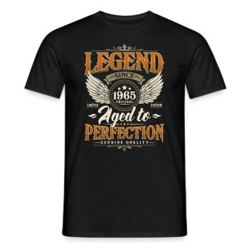 Légende Depuis 1965 Vintage Vintage Anniversaire - T-shirt homme - noir - Devant - AI Model Male 178 light (178cm)