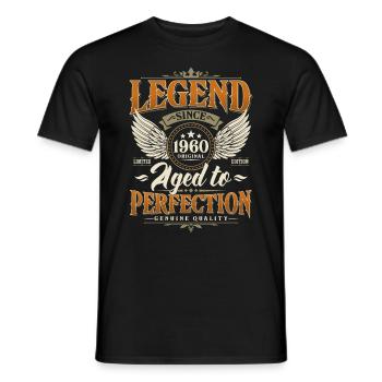 Légende depuis les années 1960 Vintage Vintage anniversaire - T-shirt homme - noir - Devant - AI Model Male 178 light (178cm)
