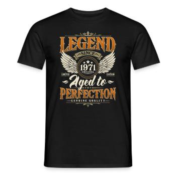 Légende Depuis 1971 Vintage Vintage Anniversaire - T-shirt homme - noir - Devant - AI Model Male 178 light (178cm)