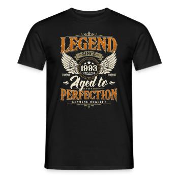 Légende Depuis 1993 Vintage Vintage Anniversaire - T-shirt homme - noir - Devant - AI Model Male 178 light (178cm)