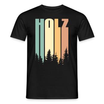 BOIS SCIE TRONÇONNEUSE CADEAU FORÊT FÖRSTER PROFESSION - T-shirt homme - noir - Devant - AI Model Male 178 light (178cm)