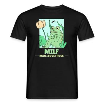 Lustiges Frosch - Männer T-Shirt - Schwarz - Vorne - AI Model Male 178 light (178cm)
