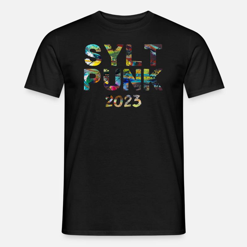 sylt punk,punk,punks,sylt,graffiti - Männer T-Shirt - Schwarz
