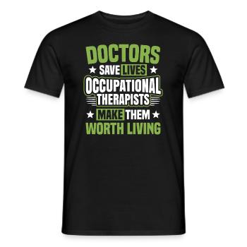 Occupational therapy occupational therapist occupational therapist - Men's T-Shirt - black - Front - AI Model Male 178 light (178cm)
