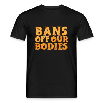 Interdictions de notre corps - T-shirt homme - noir - Devant - AI Model Male 178 light (178cm)