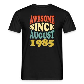 Great since August 1985 - Men's T-Shirt - black - Front - AI Model Male 178 light (178cm)