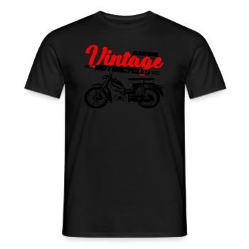 Mofa Moped Mokick Motorrad Vintage - Männer T-Shirt - Schwarz - Vorne - AI Model Male 178 light (178cm)