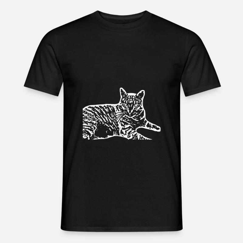 Cat White White Cats - Men’s T-shirt - black