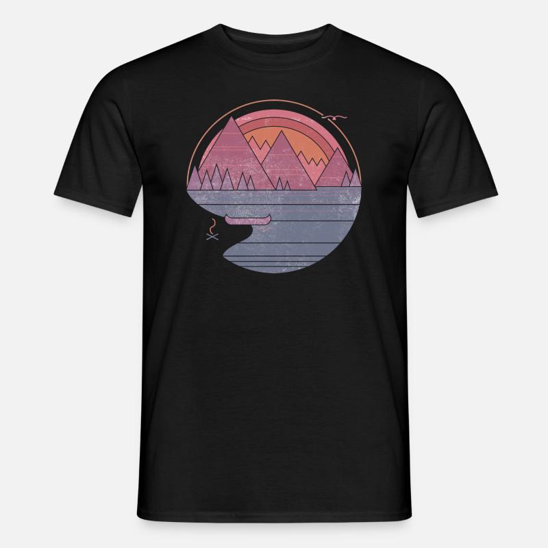 Berg-Grafik - Männer T-Shirt - Schwarz
