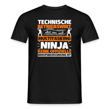 Technische Betriebswirt - Männer T-Shirt - Schwarz - Vorne - AI Model Male 178 light (178cm)